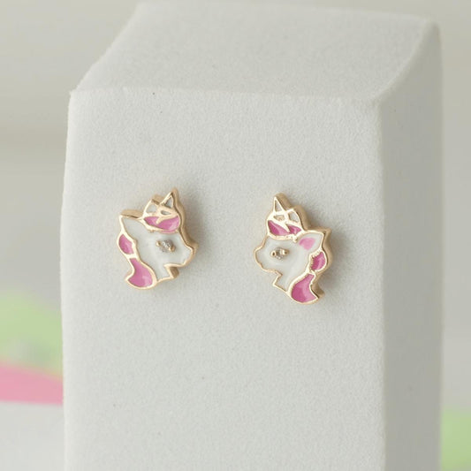 Unicorn Diamond Stud Earrings
