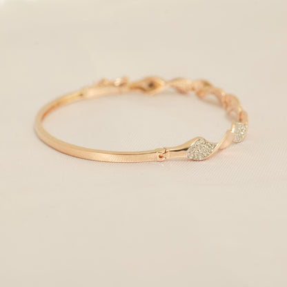 Wavy Natural Diamond Pave Cuff Bracelet