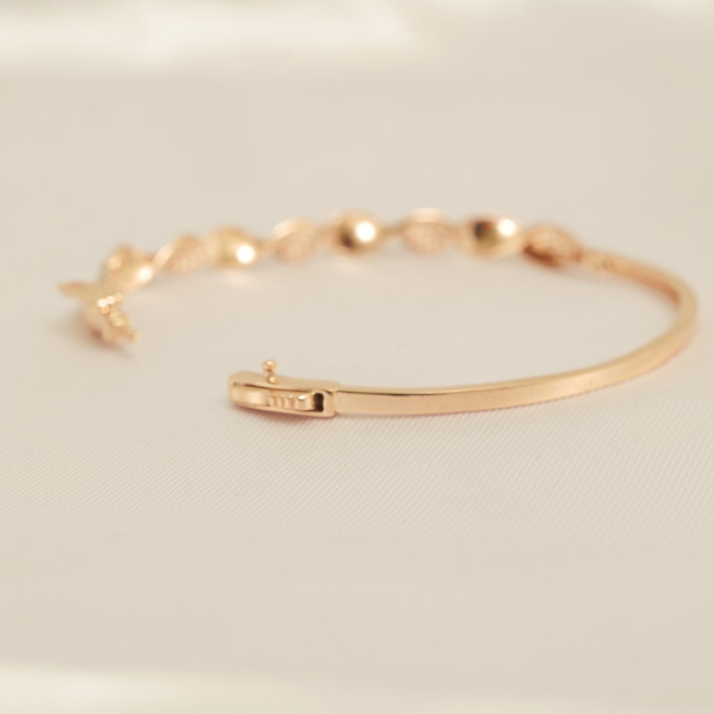 Wavy Natural Diamond Pave Cuff Bracelet