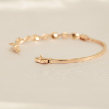 Wavy Natural Diamond Pave Cuff Bracelet