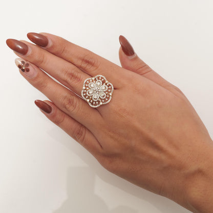 Flower Cluster Diamond Ring