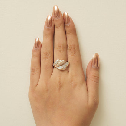 Mother of Pearl Diamond Ring