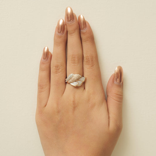 Mother of Pearl Diamond Ring