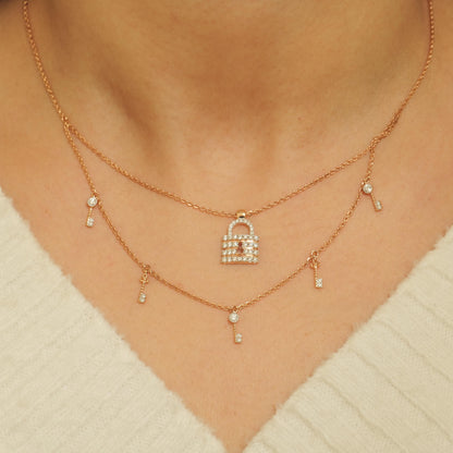 Lock & Key Diamond Necklace