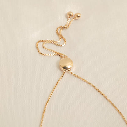 Pave Orb Natural Diamond Bolo Bracelet