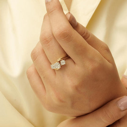 Trinity Cluster Natural Diamond Ring