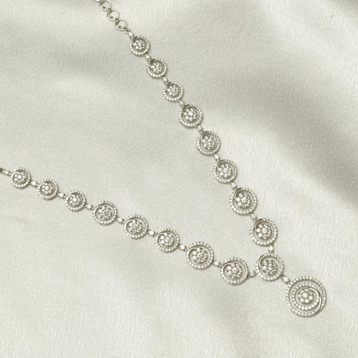 Swirl Diamond Necklace
