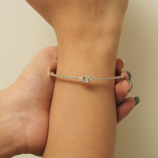 Marquise Cluster Natural Diamond Bracelet