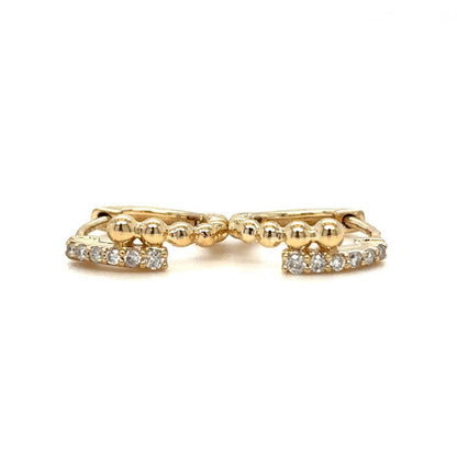 Diamond Beaded Huggie Kids Earrings
