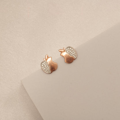Apple Diamond Stud Earrings