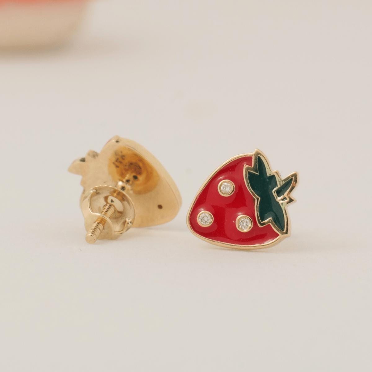 Strawberry Diamond Kids Studs