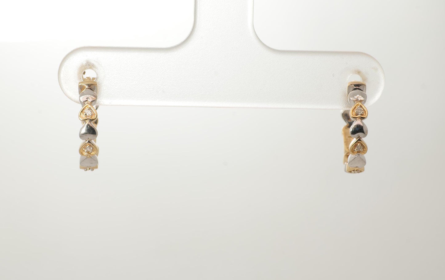 Kids Heart Diamond Hoops