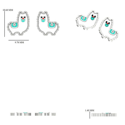 Kids Llama Diamond Earrings