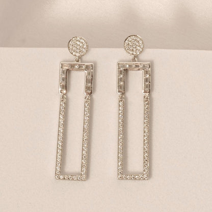 Geometric Rectangular Drop Long Dangle Earrings