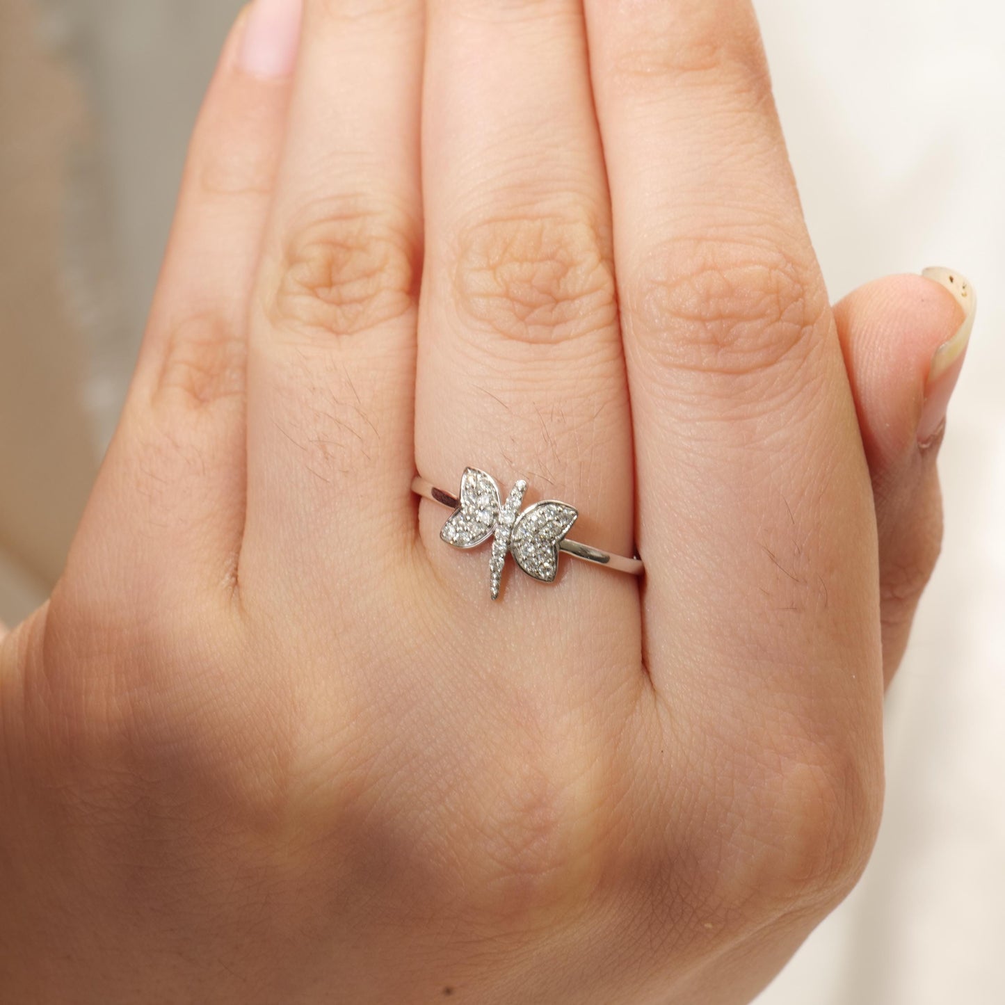 Dragonfly Diamond Ring