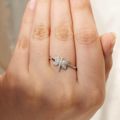 Dragonfly Diamond Ring