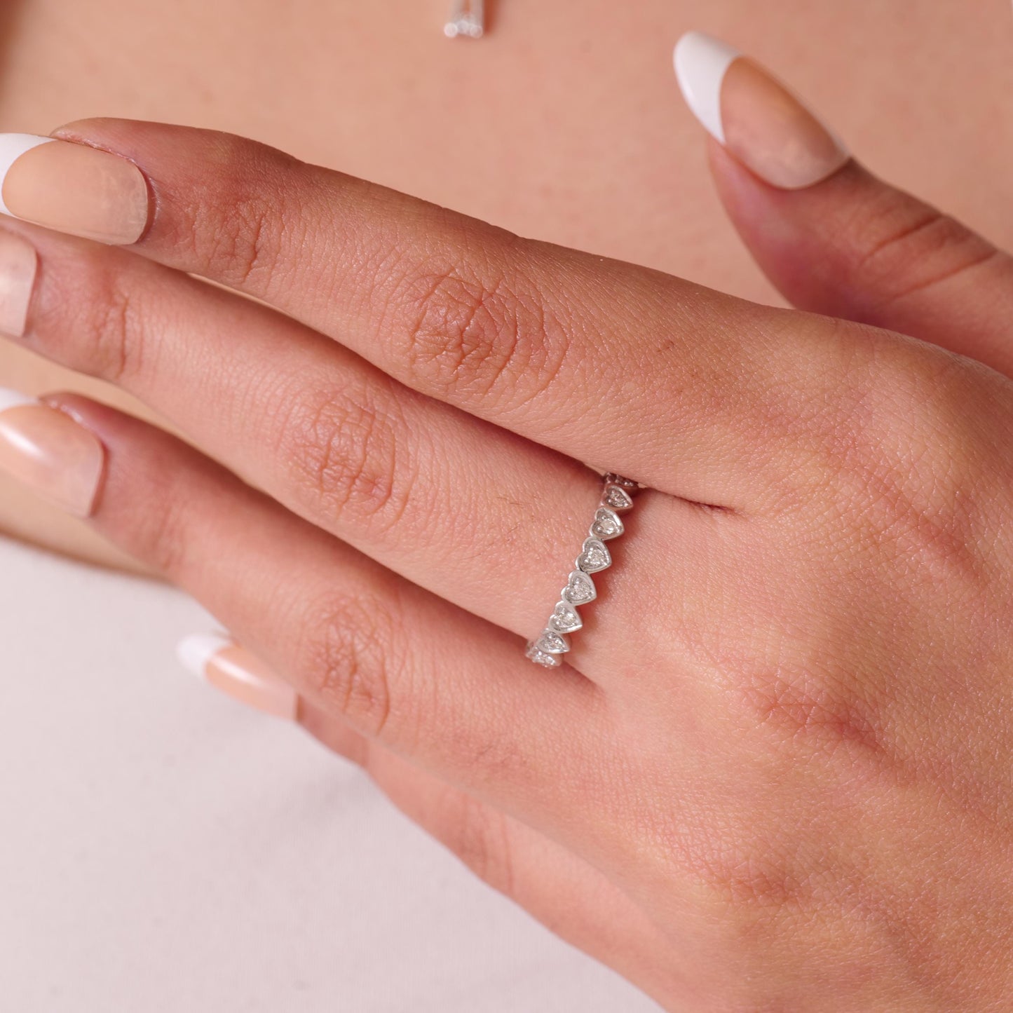 Heart Natural Diamond Eternity Ring