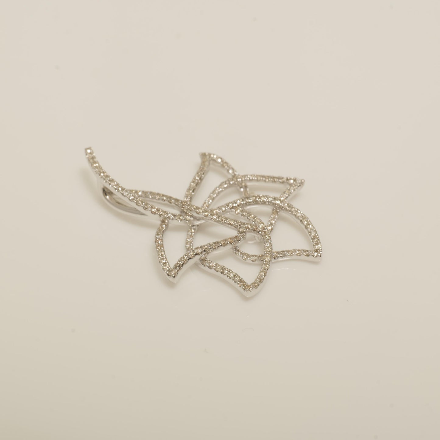 Floral Natural Diamond Openwork Pendant