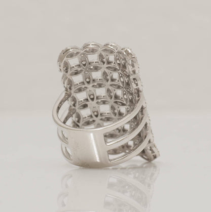 Check Design Wide Cocktail Ring