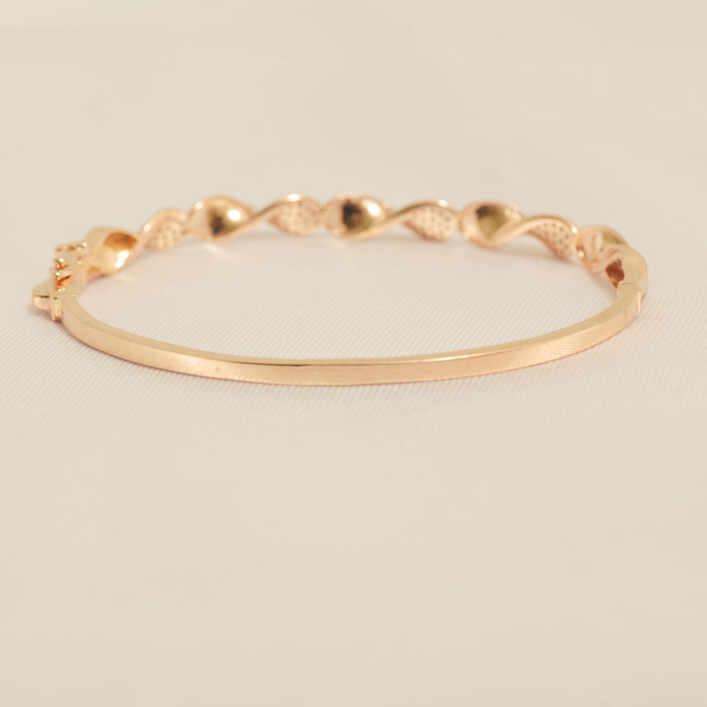 Wavy Natural Diamond Pave Cuff Bracelet