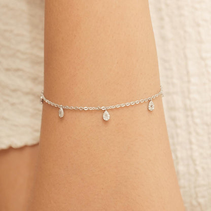Charm Natural Diamond Minimalist Chain Bracelet