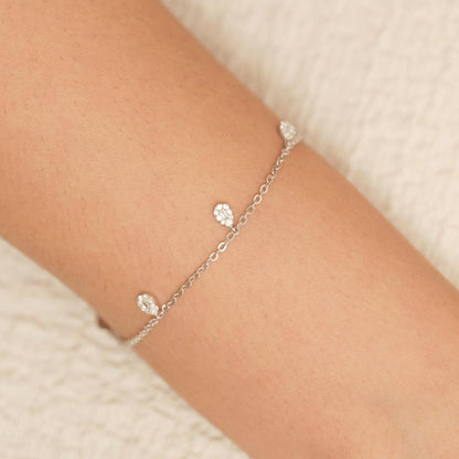 Charm Natural Diamond Minimalist Chain Bracelet