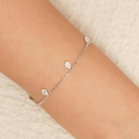 Charm Natural Diamond Minimalist Chain Bracelet