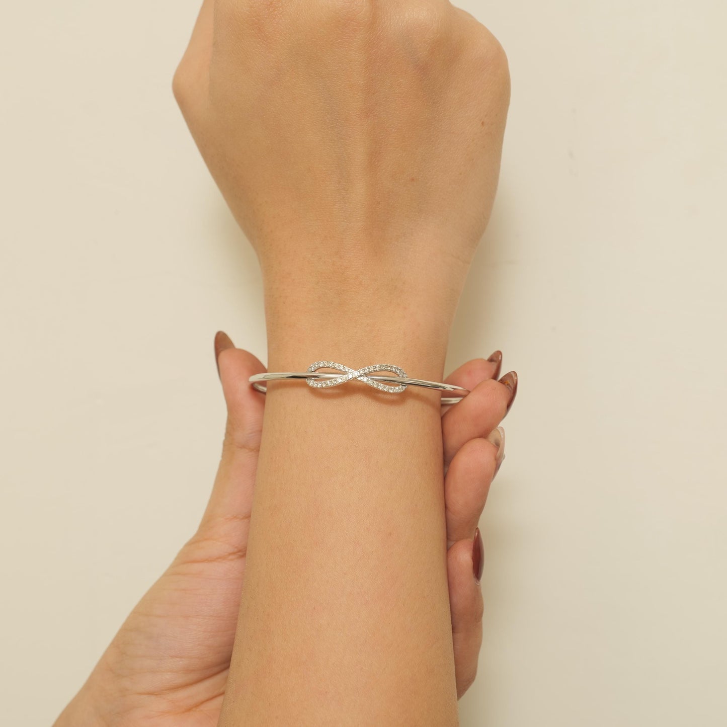 Infinity Diamond Cuff Bracelet