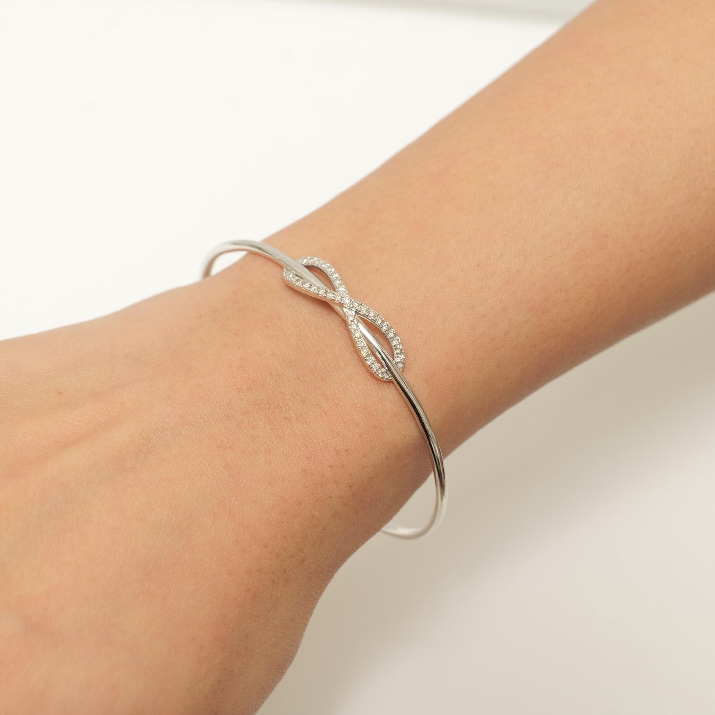 Infinity Diamond Cuff Bracelet