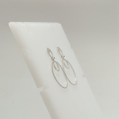 Circle Drop Dangle Diamond Earrings