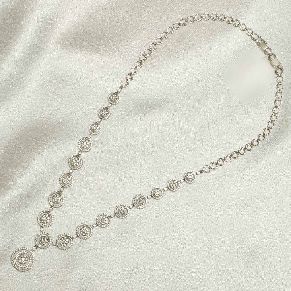 Swirl Diamond Necklace