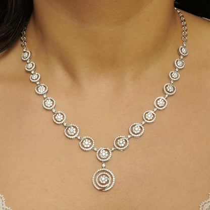 Swirl Diamond Necklace