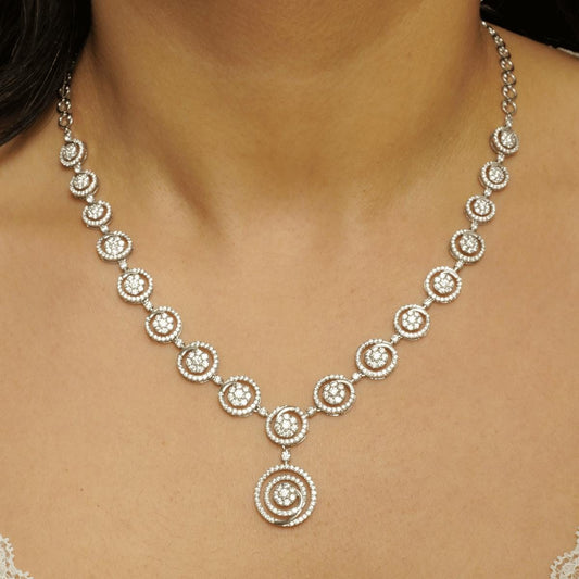 Swirl Diamond Necklace