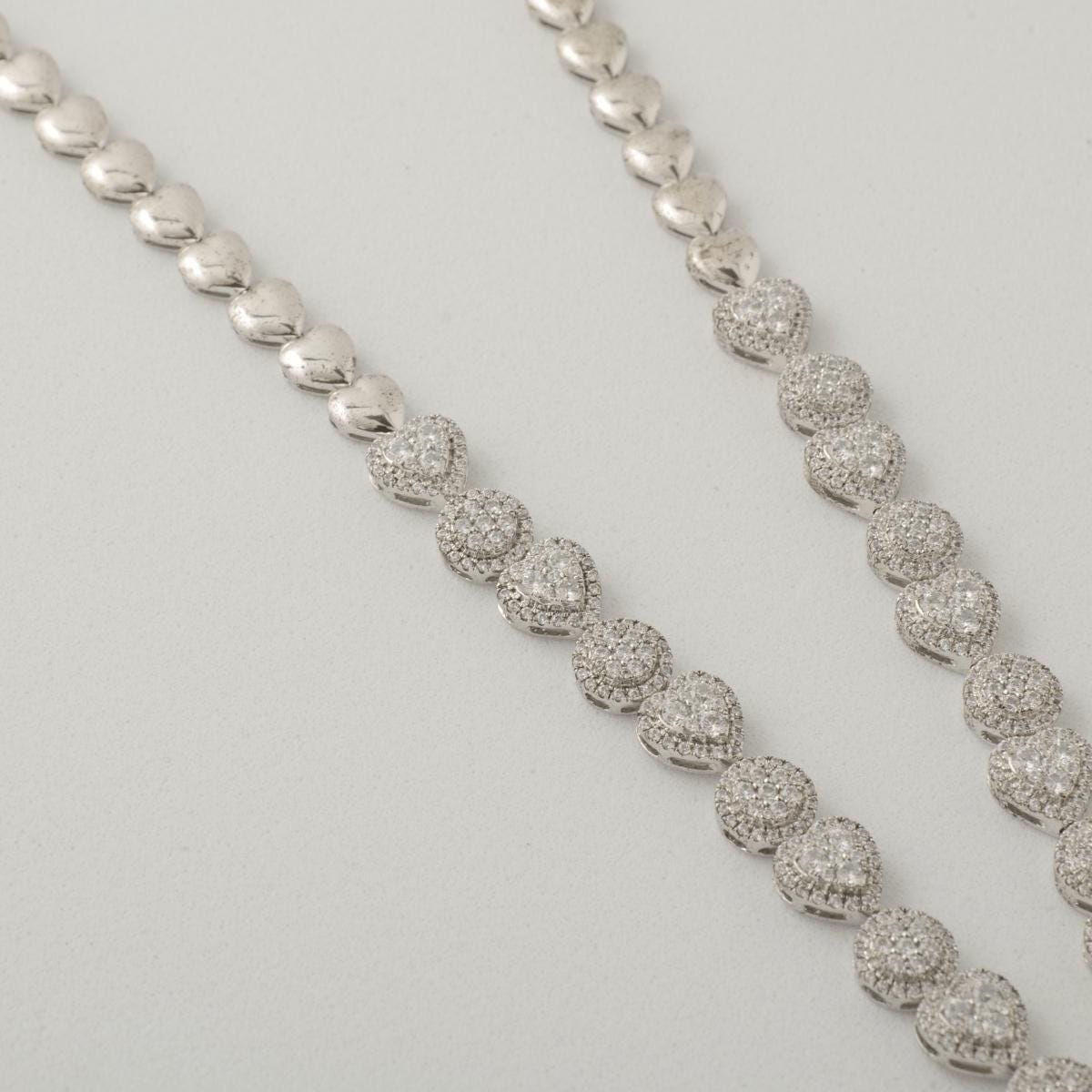 Halo Heart Drop Diamond Necklace