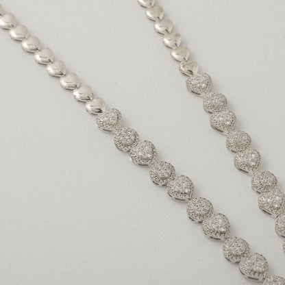 Halo Heart Drop Diamond Necklace