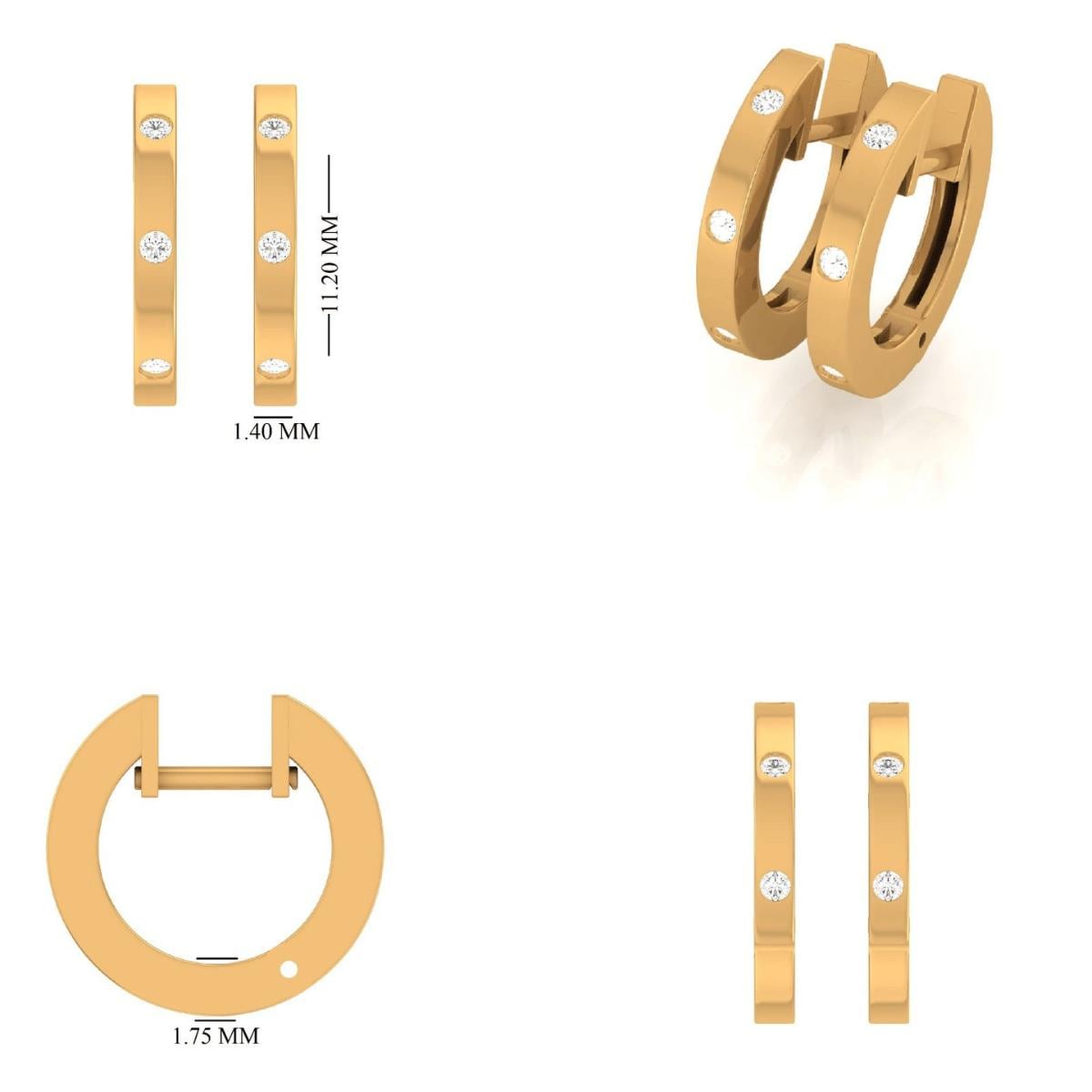 Diamond Huggie Kids Earrings