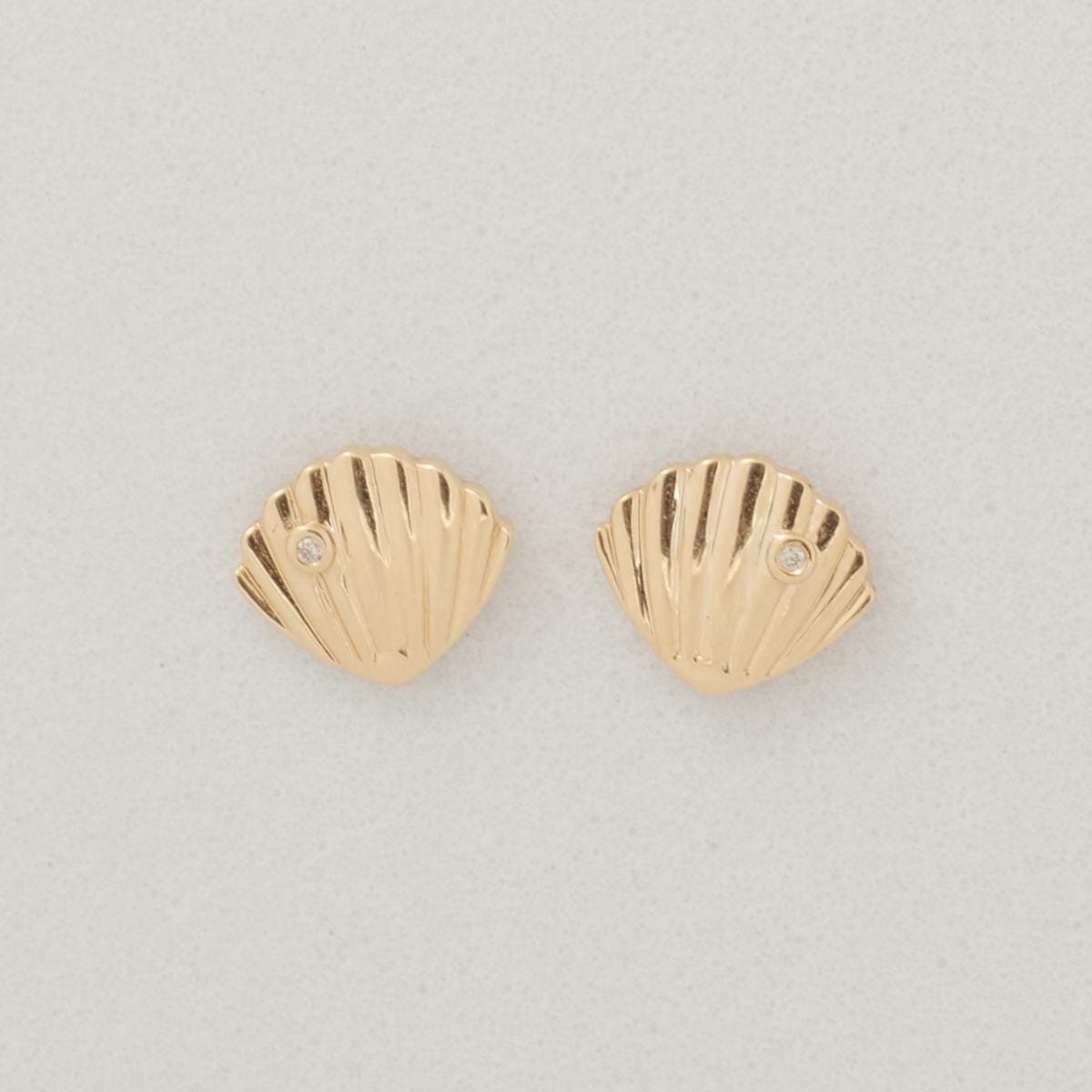 Seashell Diamond Kids Earrings