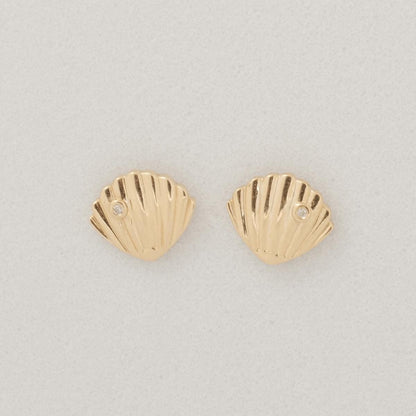 Seashell Diamond Kids Earrings