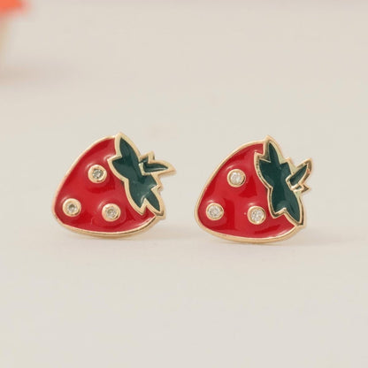 Strawberry Diamond Kids Studs