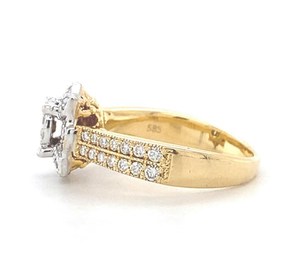 Floral Cluster Natural Diamond Proposal Ring