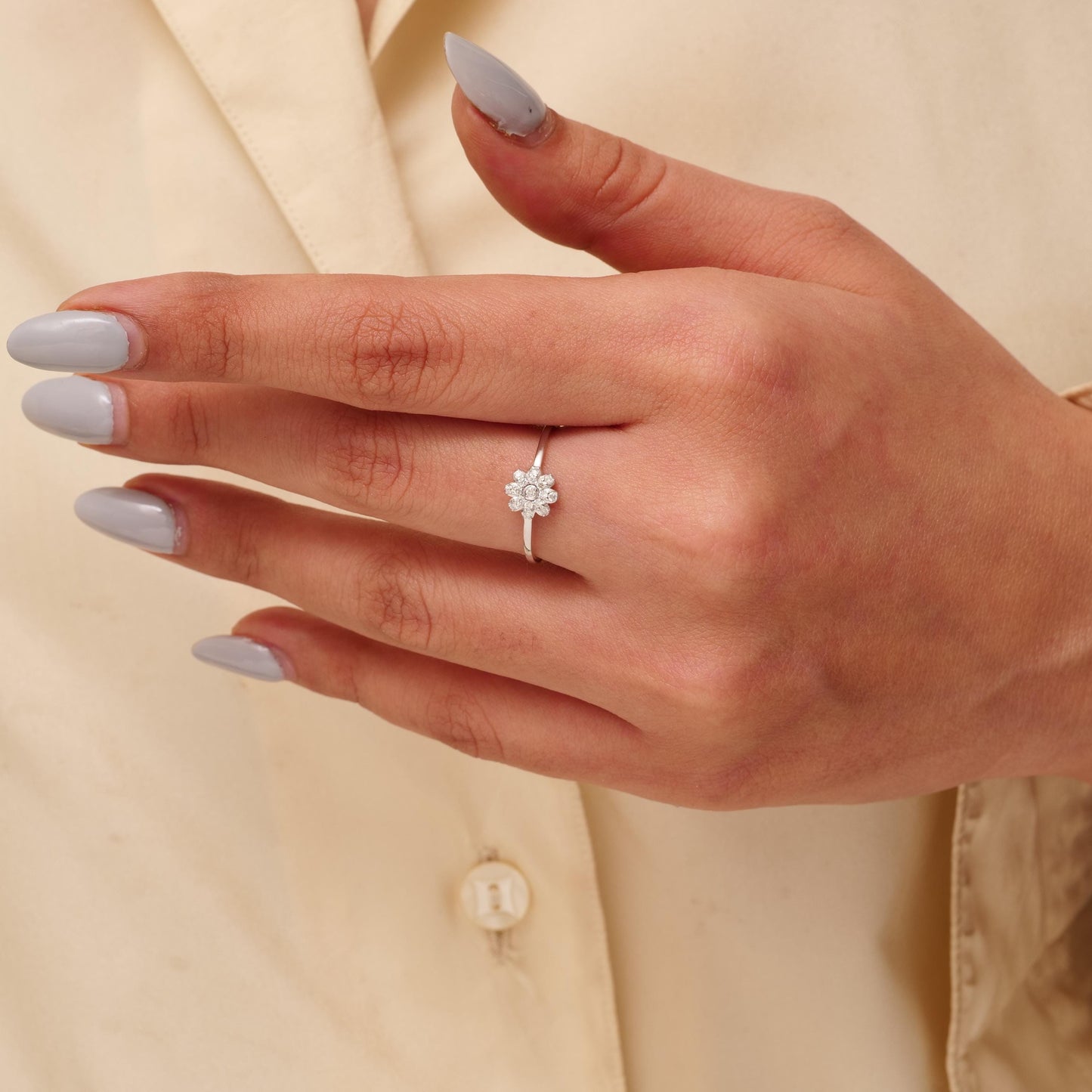 Flower Diamond Ring