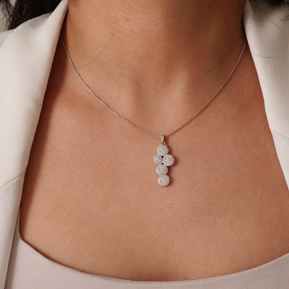 Circle Cluster Diamond Pendant