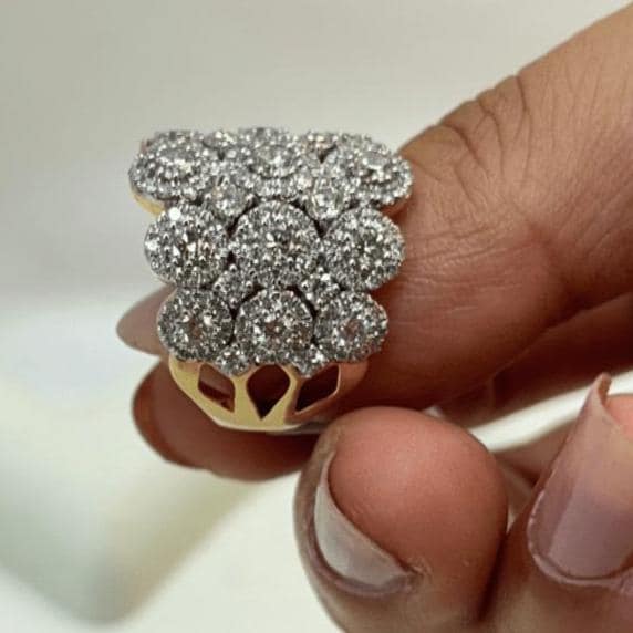 Floral Diamond Cocktail Ring
