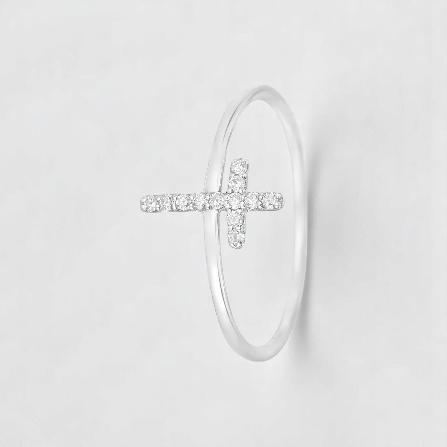 Cross Diamond Ring