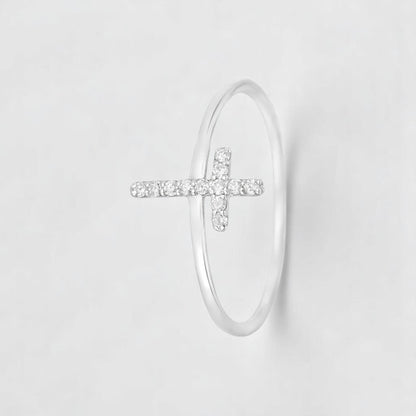 Cross Diamond Ring