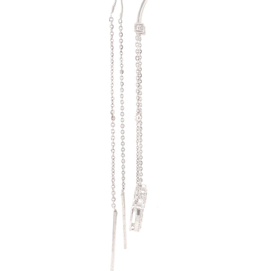 Dangling Thread Natural Diamond Earrings