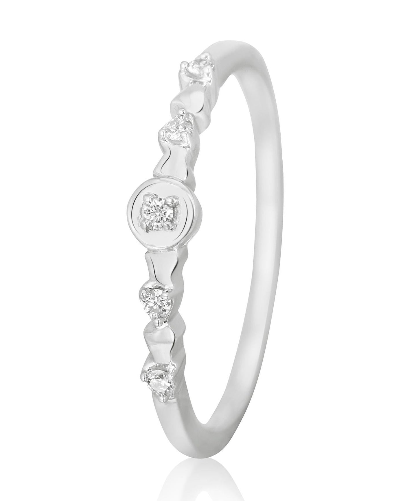 Dainty Diamond Minimalist Ring