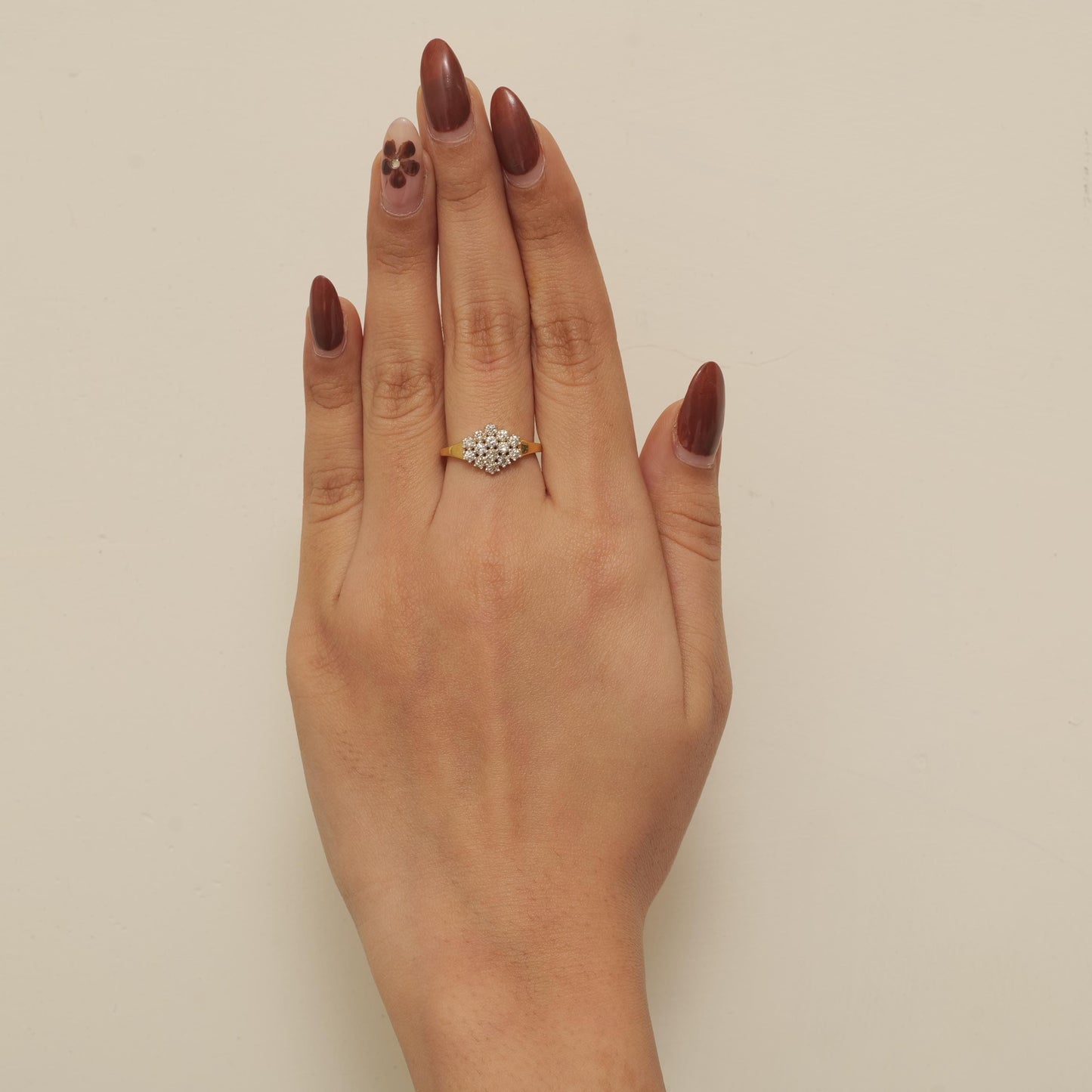 Snowflake Cluster Natural Diamond Ring