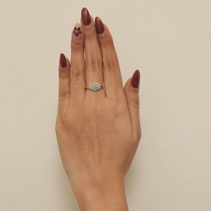 Snowflake Cluster Natural Diamond Ring