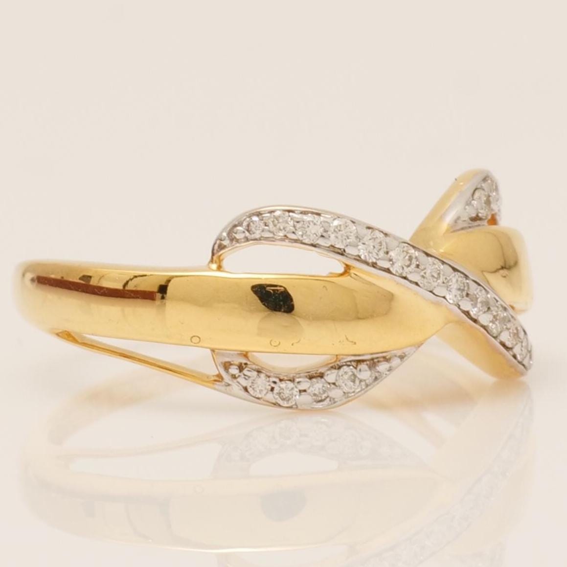 Infinity Diamond Crossover Ring